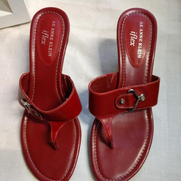 Red AK Ann Klein iflex Sandals- size 7-1/2 M - Picture 2 of 8